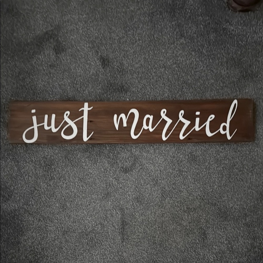 Just Married Sign